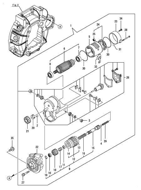 STARTER MOTOR (3TNV88C-DKTF)