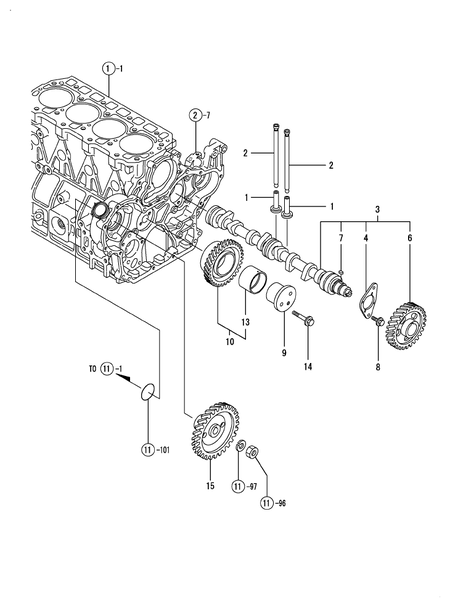 CAMSHAFT & DRIVING GEAR (4TNE94-DBC)