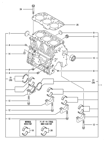 CYLINDER BLOCK (3TNV82A-BDSA3)