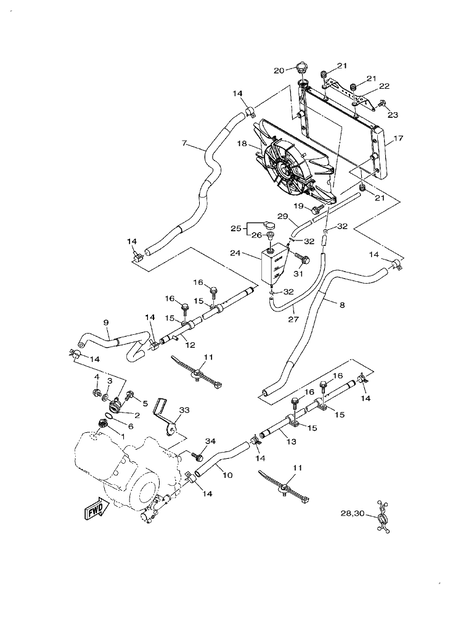 RADIATOR & HOSE (YU700G-RD(2022US))