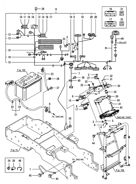 WIRE HARNESS(ENGINE) (YT357AJ,Y(300001-)