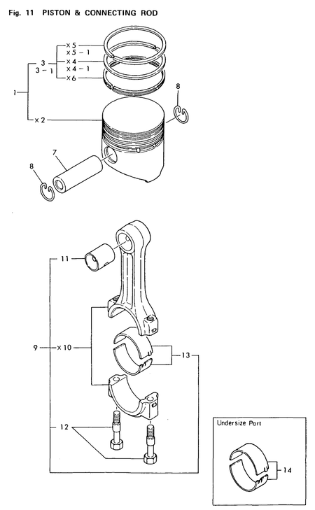PISTON & CONNECTING ROD (3T75HA) PISTON & CONNECTING ROD (3T75HA)