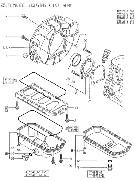 FLYWHEEL HOUSING & OIL SUMP (4TN84E-G2) FLYWHEEL HOUSING & OIL SUMP (4TN84E-G2)