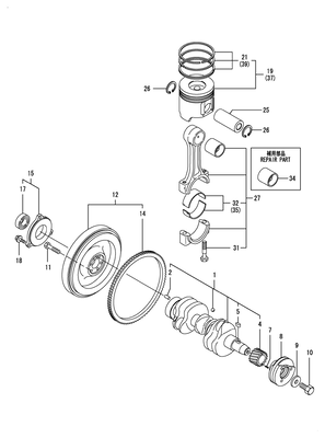 CRANKSHAFT & PISTON (3TNV88-BDSA) CRANKSHAFT & PISTON (3TNV88-BDSA)