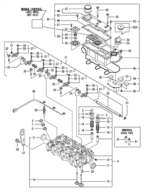 CYLINDER HEAD & BONNET (3TNV80F-NCUK)