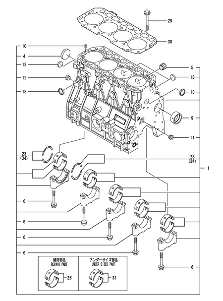 CYLINDER BLOCK (4TNV98T-ZMRFQ)