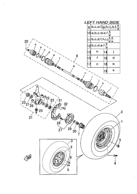 FRONT WHEEL (YU700G(2019US))