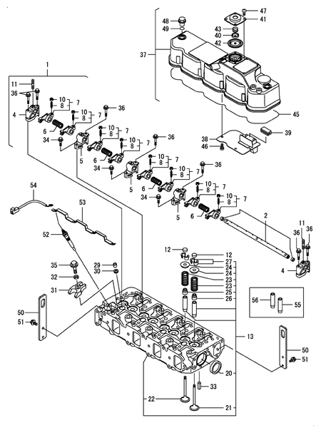 CYLINDER HEAD & BONNET (4TNV88-BKITL)