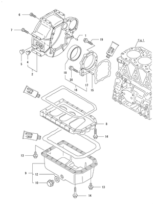 FLYWHEEL HOUSING & OIL SUMP (3TNV82A-BDSA) FLYWHEEL HOUSING & OIL SUMP (3TNV82A-BDSA)