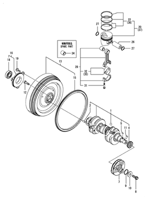 CRANKSHAFT & PISTON (3TNM74F-SAAY) CRANKSHAFT & PISTON (3TNM74F-SAAY)