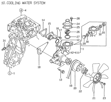 COOLING WATER SYSTEM (4TNE84-AF)