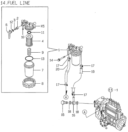 FUEL LINE (4TNE84-MS)