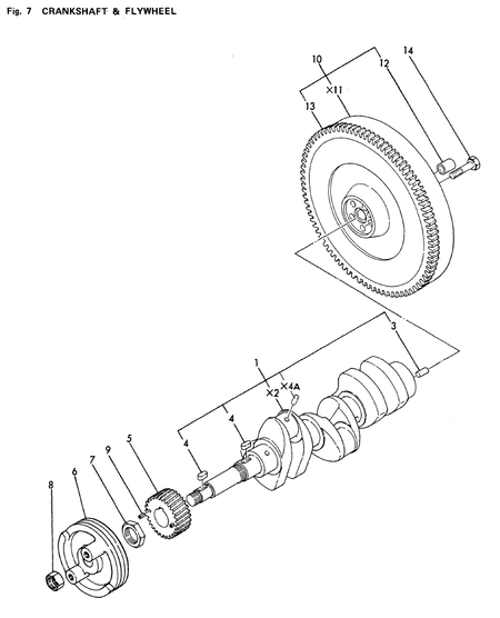 CRANKSHAFT & FLYWHEEL (3T72HA-N)