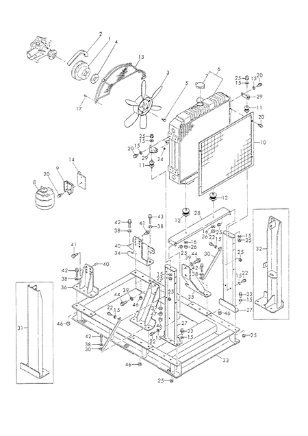 RADIATOR & FAN & PULLEY (4T95LE-GB) RADIATOR & FAN & PULLEY (4T95LE-GB)