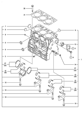 CYLINDER BLOCK (3TNV76-HGE) CYLINDER BLOCK (3TNV76-HGE)