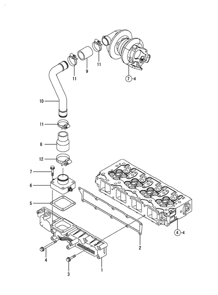 SUCTION MANIFOLD (4TNV98T-MRF)