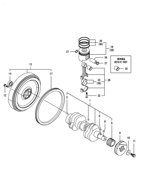 CRANKSHAFT & PISTON (3TNV88-ZMRB) CRANKSHAFT & PISTON (3TNV88-ZMRB)