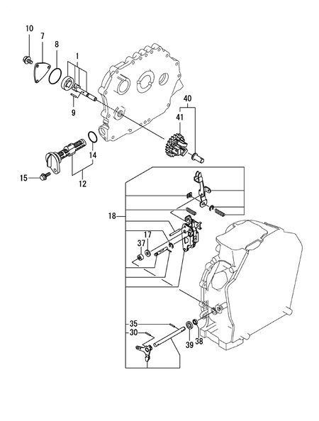 LUB. OIL PUMP & GOVERNOR (L100V6-PEYTYI)