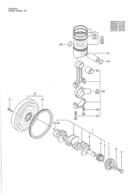 CRANKSHAFT & PISTON (4TN82L-RP)