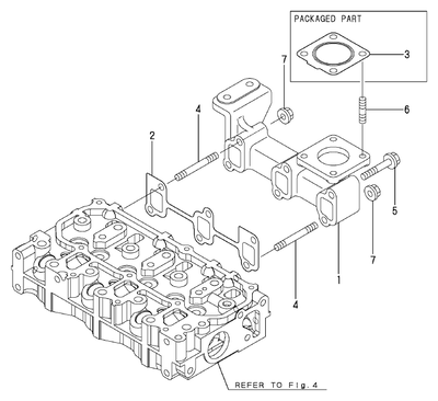 EXHAUST MANIFOLD (3TNV70-ASA) EXHAUST MANIFOLD (3TNV70-ASA)