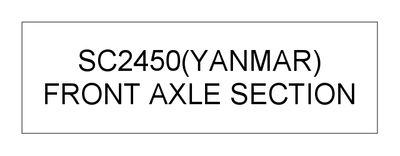 FRONT AXLE SECTION (SC2450(YANMAR))