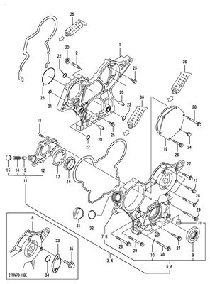 GEAR HOUSING (2TNV70-HGE) GEAR HOUSING (2TNV70-HGE)