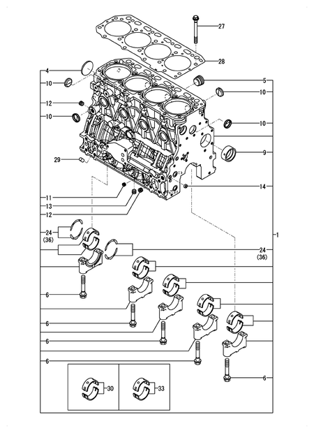 CYLINDER BLOCK (4TNV88C-KITL)