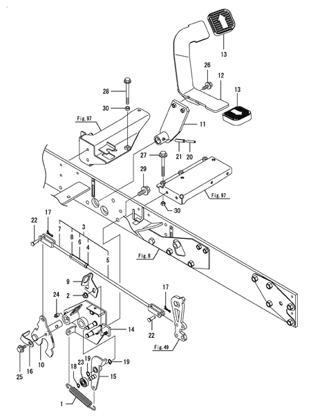 HST PEDAL (SC2450(YANMAR))