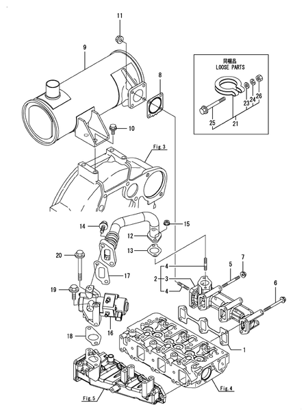 EXHAUST MANIFOLD & SILENCER (3TNV88F-EPTB1)
