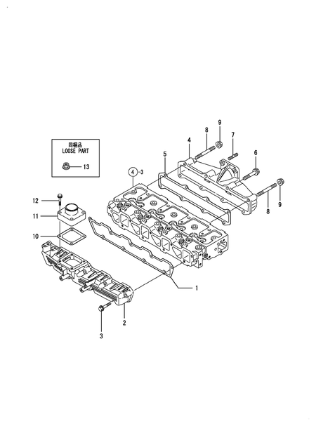 SUCTION & EXHAUST MANIFOLD (4TNE98-URTL)