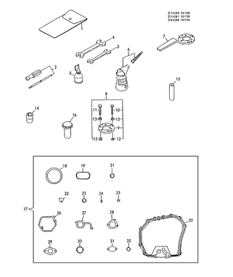 TOOLS & GASKET SET (DGY17) TOOLS & GASKET SET (DGY17)
