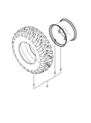 REAR WHEEL TIRE(420/85R24) (YM342A)