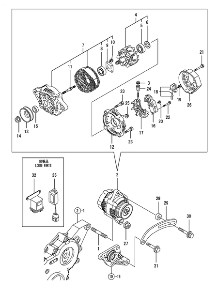 GENERATOR (4TNV88-BKGWLF) GENERATOR (4TNV88-BKGWLF)
