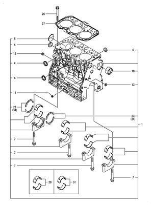 CYLINDER BLOCK (3TNV74F-NDYA) CYLINDER BLOCK (3TNV74F-NDYA)