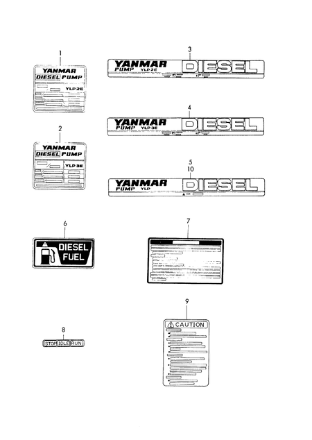 LABELS, PUMP (YLP3E)