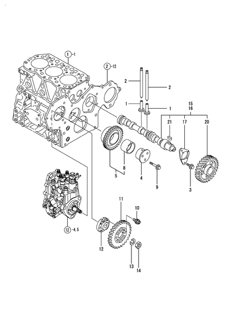 CAMSHAFT & DRIVING GEAR (3TNV82A-DSA) CAMSHAFT & DRIVING GEAR (3TNV82A-DSA)