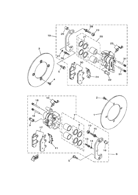 FRONT BRAKE CALIPER (YU700G(2019US))