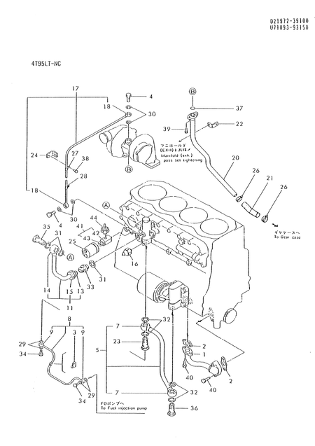 LUB. OIL PIPES (4T95LT-NC)
