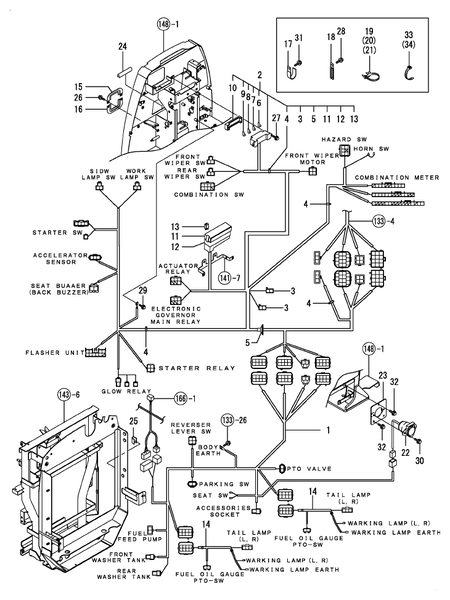 WIRING HARNESS(CAB(ADD.ITEM (T80)