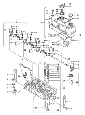 CYLINDER HEAD & BONNET (3TNV88-BGGE) CYLINDER HEAD & BONNET (3TNV88-BGGE)