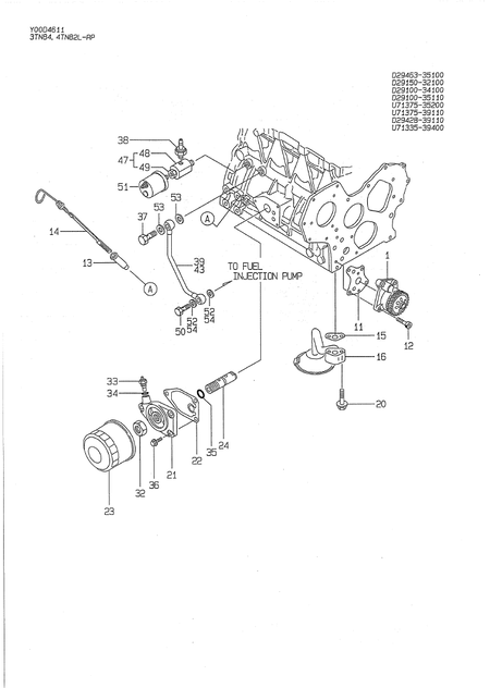 LUB. OIL SYSTEM (4TN82L-RP)