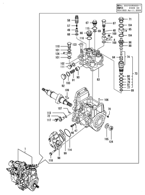 FUEL INJECTION PUMP(INNER PARTS) (3TNV84T-KSA) FUEL INJECTION PUMP(INNER PARTS) (3TNV84T-KSA)