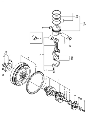 CRANKSHAFT & PISTON (3TNV80FT-ZMYA) CRANKSHAFT & PISTON (3TNV80FT-ZMYA)