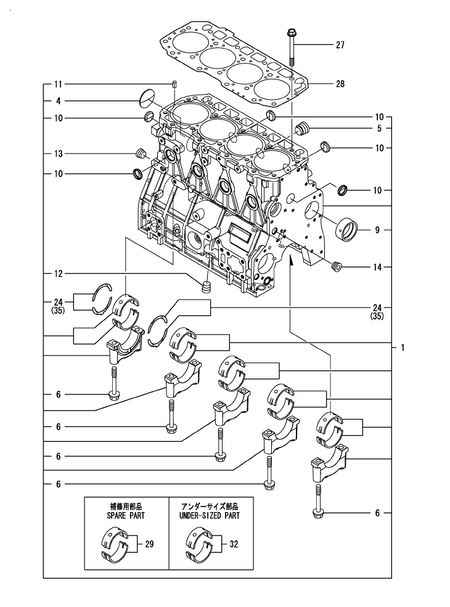 CYLINDER BLOCK (4TNV98C-XNRAQ)