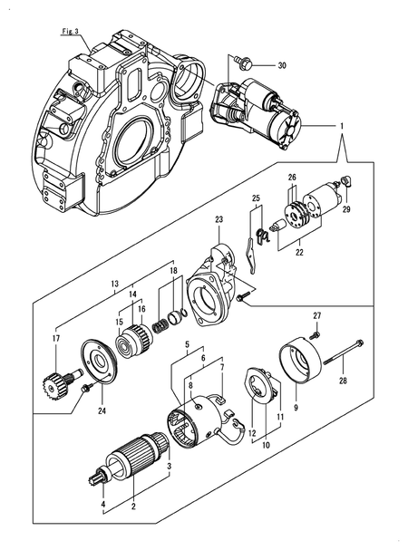 STARTER MOTOR (4TNV98C-GGE)