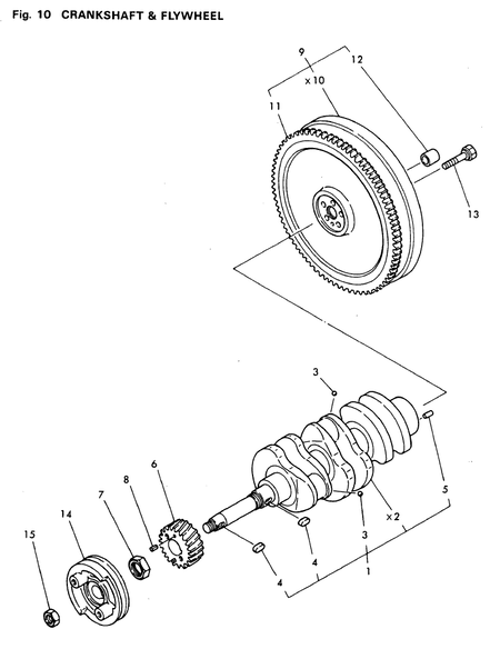 CRANKSHAFT & FLYWHEEL (3T75HA) CRANKSHAFT & FLYWHEEL (3T75HA)