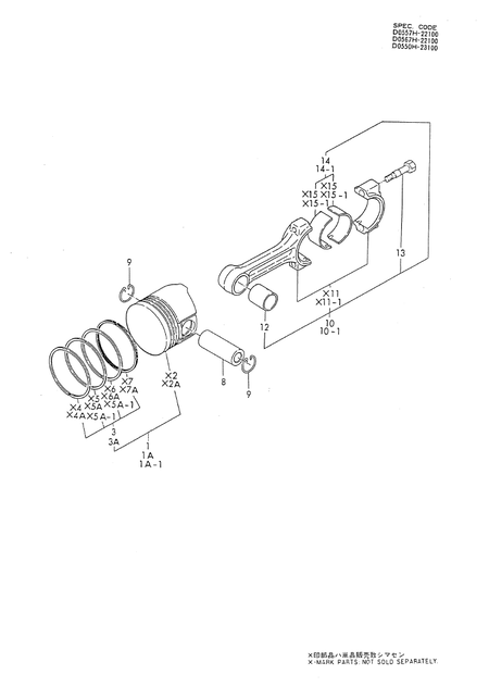 PISTON & CONNECTING ROD (TF115-LT) PISTON & CONNECTING ROD (TF115-LT)