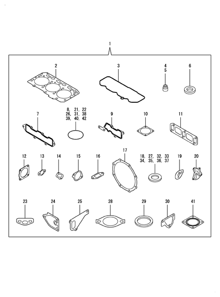 GASKET SET (3TNV88C-DTR)