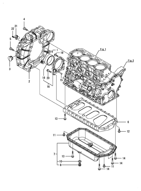 FLYWHEEL HOUSING & OIL SUMP (4TNV88C-KRNQ)