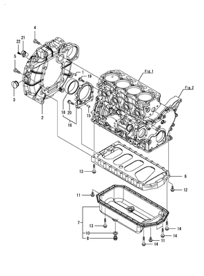 FLYWHEEL HOUSING & OIL SUMP (4TNV88C-KRNQ)